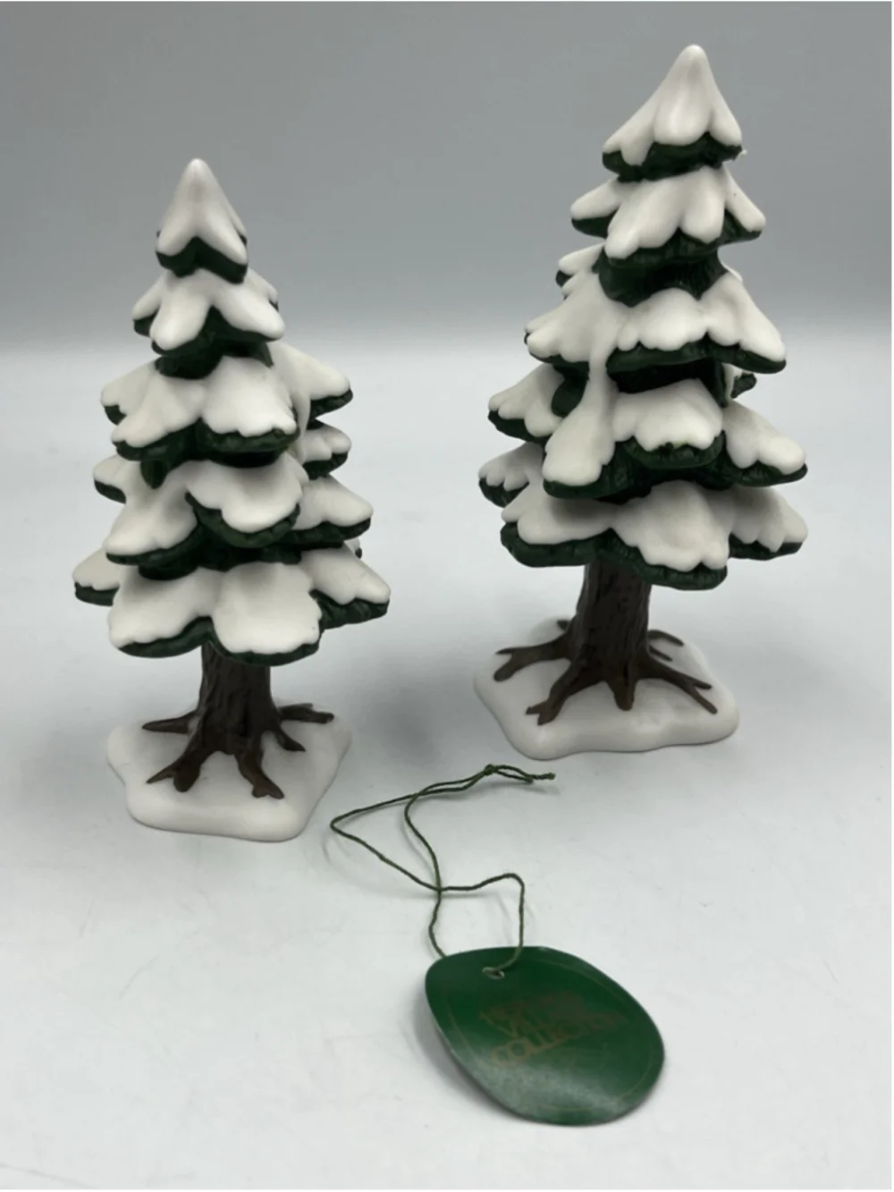 DEPT 56 5251-5 Village Accessories small porcelain pines 2pc see all ,COLLECT